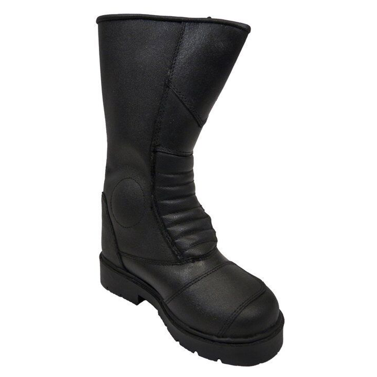 Kids Childrens Motorcycle Leather Boots 001 Speed Black