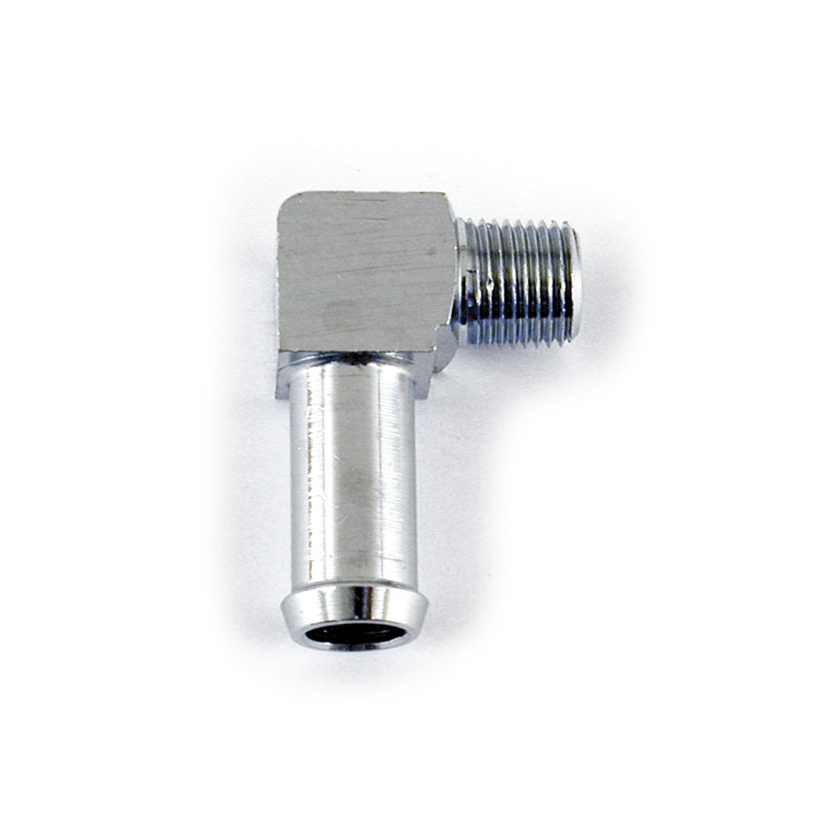 Oil Line Fitting, 90 Degree 1/8"-27 NPT To 3/8" Hose. 77-22 XL Sportster BC16496