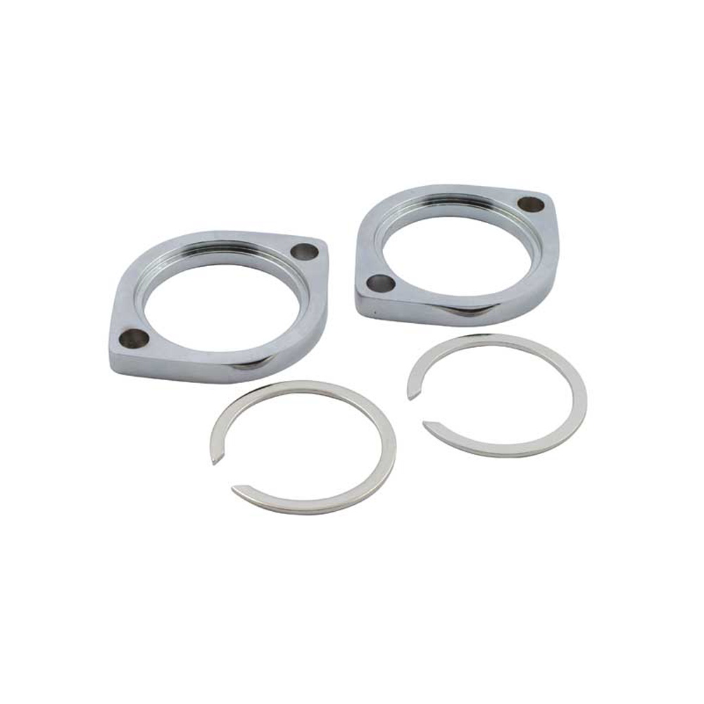 Harley Davidson Chrome Exhaust Flange And Retaining Ring Kit XL; BT BC35412