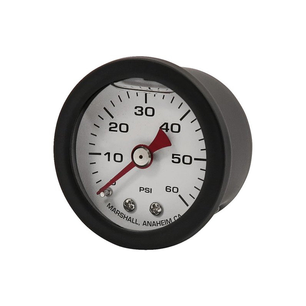 Marshall Harley Davidson Oil Pressure Gauge, 0-60 PSI. Black Housing BC43984
