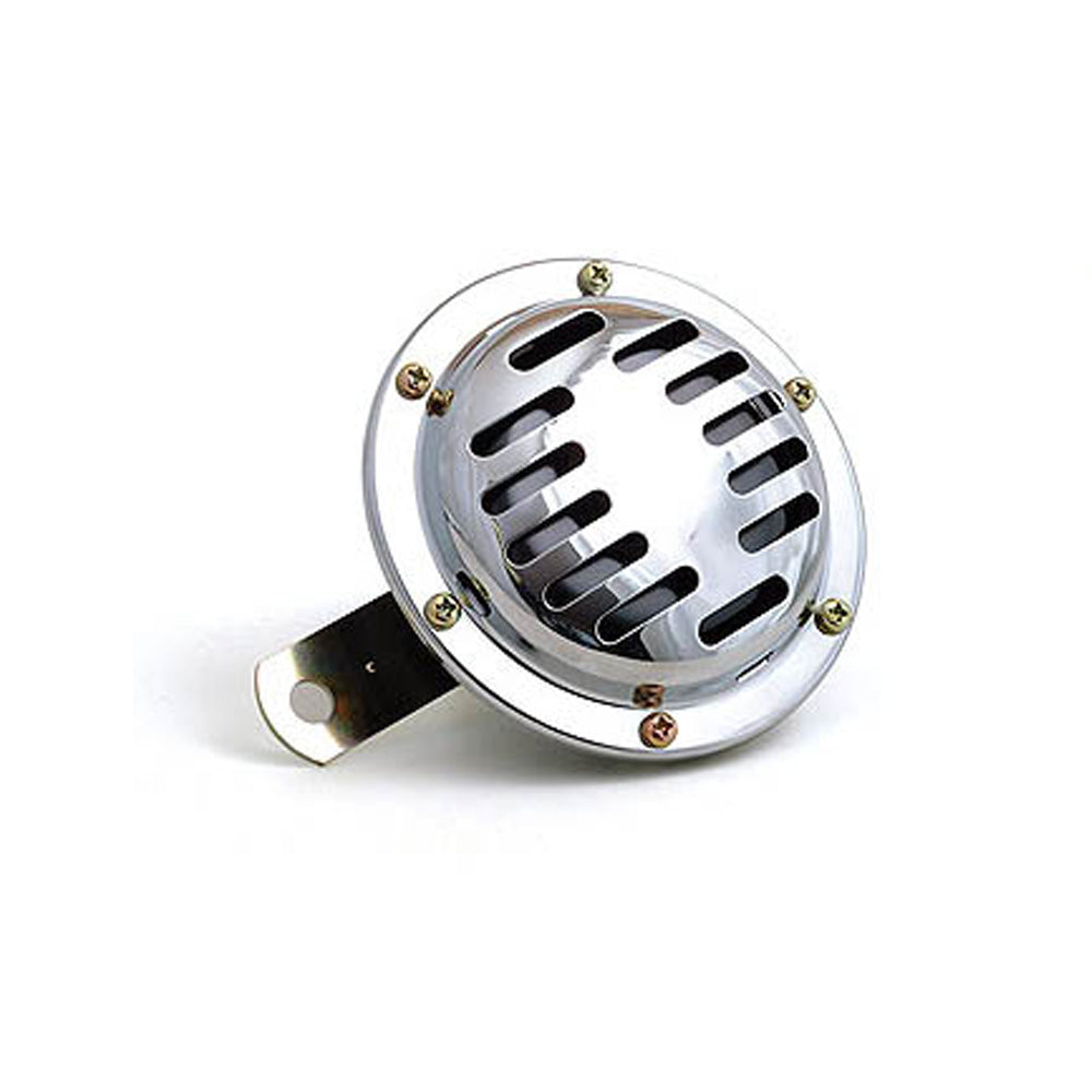 Wassell Motorcycle Chrome Plated 12V Horn, 100mm Diameter BC44039