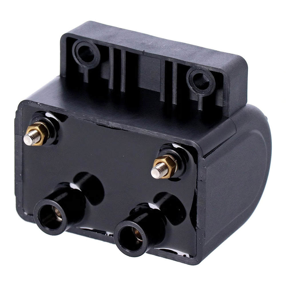 Harley Davidson Late OEM Style Ignition Coil. 12v, 5 ohm. Black. 65-99 BT; 65-03 XL BC44465
