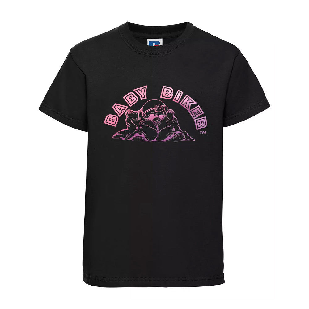 Baby Biker Logo Kids Baby Toddler Black T-Shirt