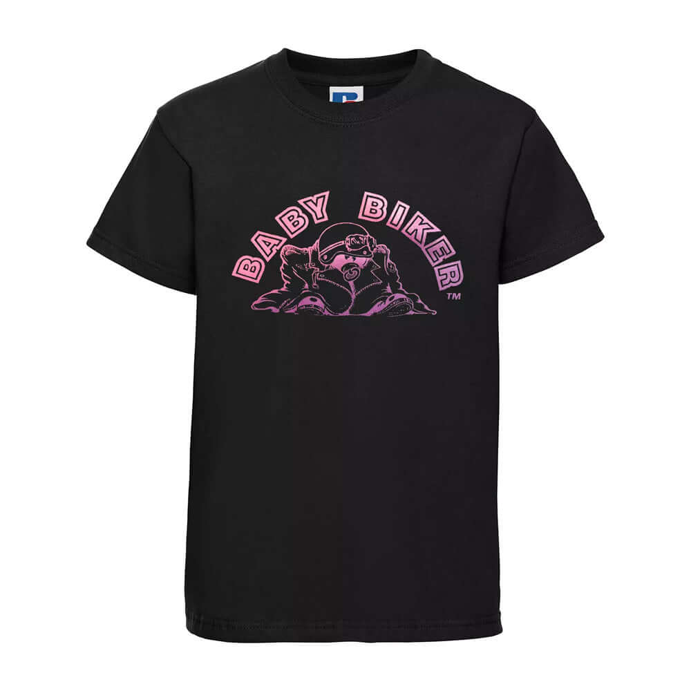 Baby Biker Logo Kids Baby Toddler Black T-Shirt