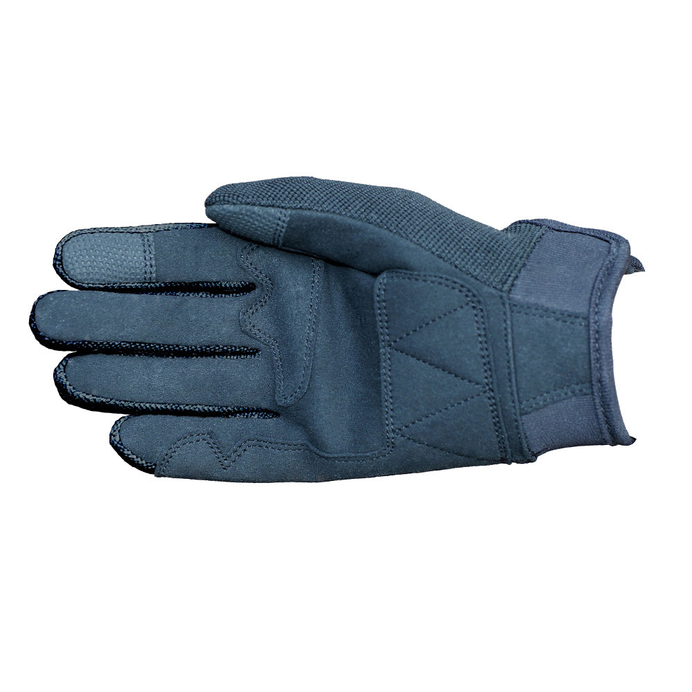 Duchinni Kids Youth Motorcycle Textile Grid Gloves - Black