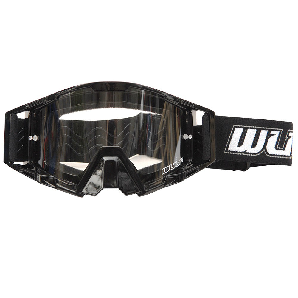 Wulfsport Adult MX Motocross Tech Goggles - Black