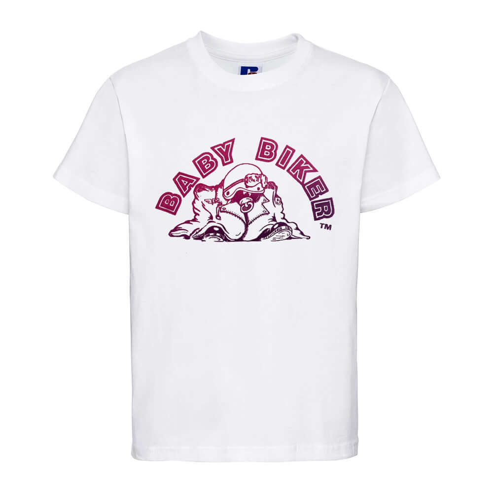 Baby Biker Logo Kids Baby Toddler White T-Shirt