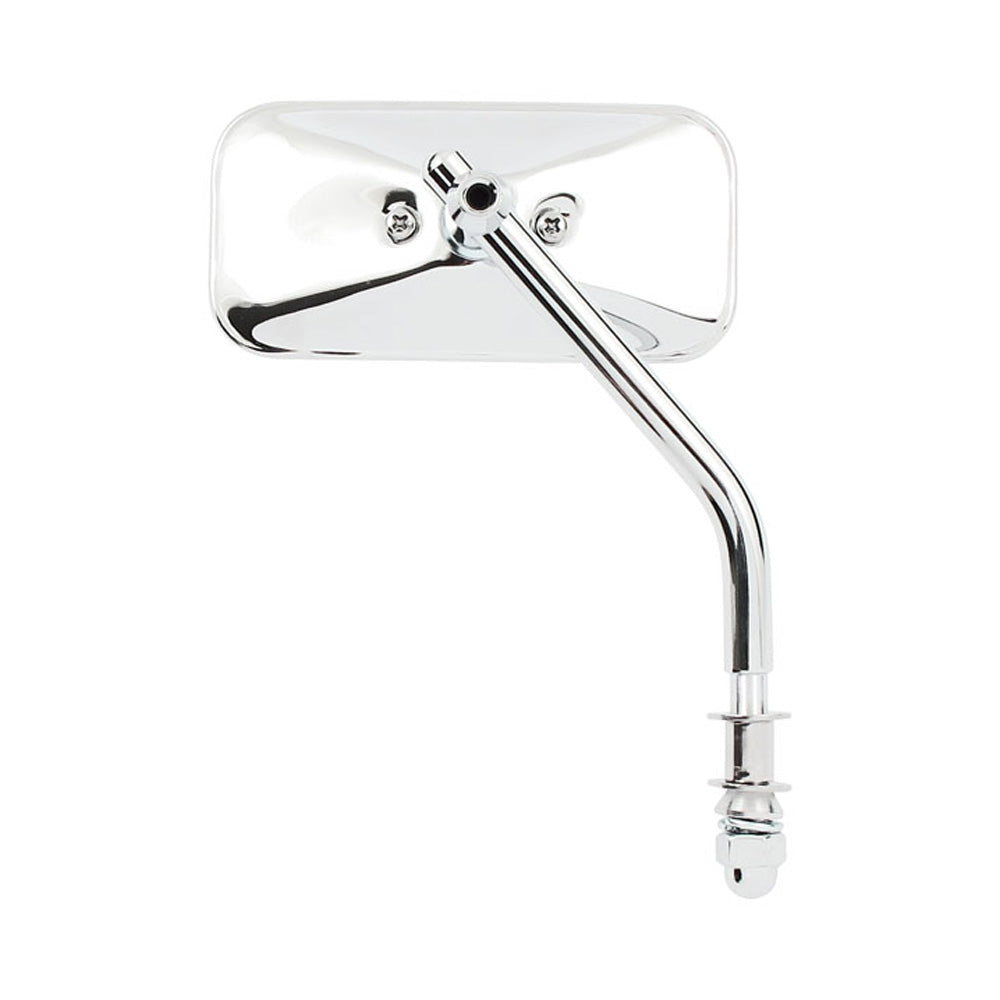 1 Harley Davidson Small Rectangular Mirror. Short Stem, Chrome 65-UP H-D BC16007
