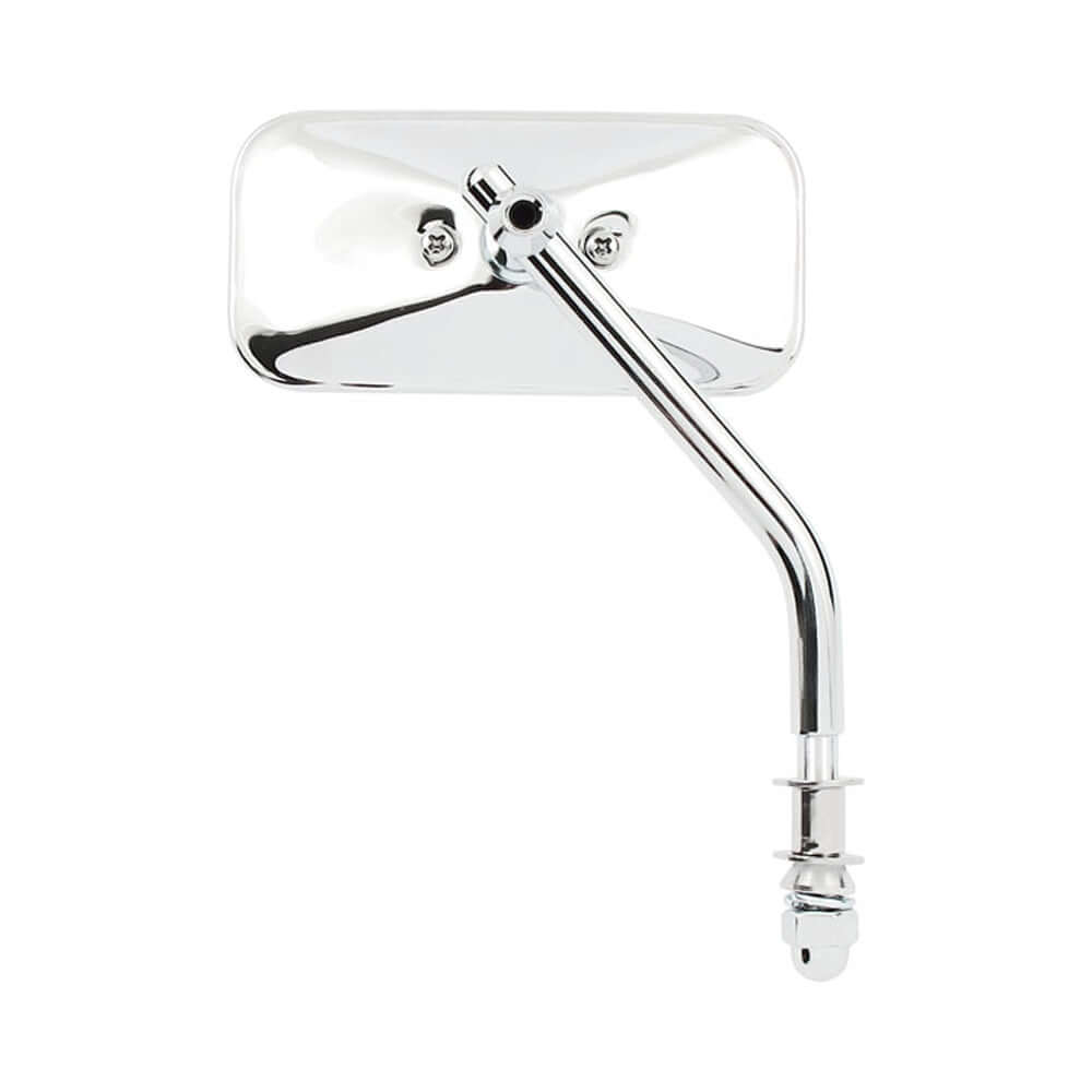 1 Harley Davidson Small Rectangular Mirror. Short Stem, Chrome 65-UP H-D BC16007