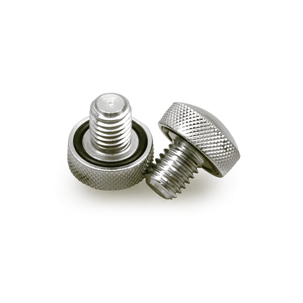 Harley Davidson Knurled Solo Seat Screw Kit. 1/2-13 X 1/2" Threaded. 86-06 Softail BC17942