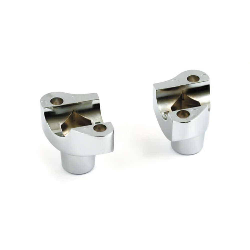 Harley Davidson OEM Type Style Risers, Non Threaded. 2" Rise. Chrome BC24164