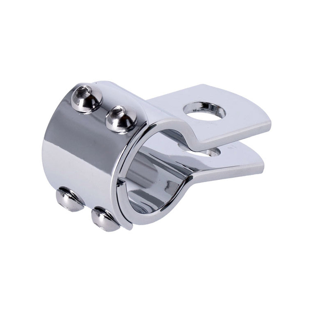Universal Motorcycle 3-Piece Clamp 1" With 1/2" Mounting Hole. Chrome Steel BC38447
