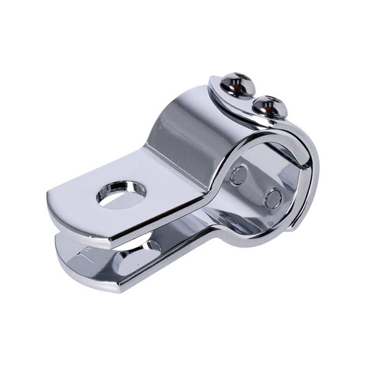 Universal Motorcycle 3-Piece Clamp 1" With 1/2" Mounting Hole. Chrome Steel BC38447