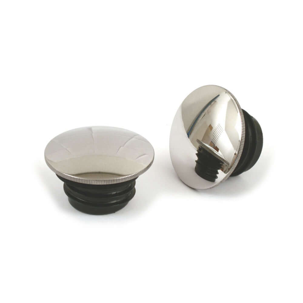 Harley Davidson Stainless Steel Gas Petrol Fuel Cap Set, Domed. 96-99 H-D BC42818
