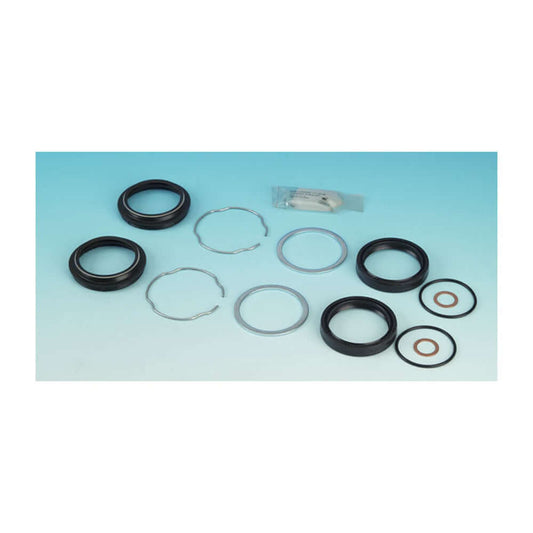 James, Harley Davidson Fork Seal Rebuild Kit. 49mm Fork Tubes. 06-17 Dyna BC43544