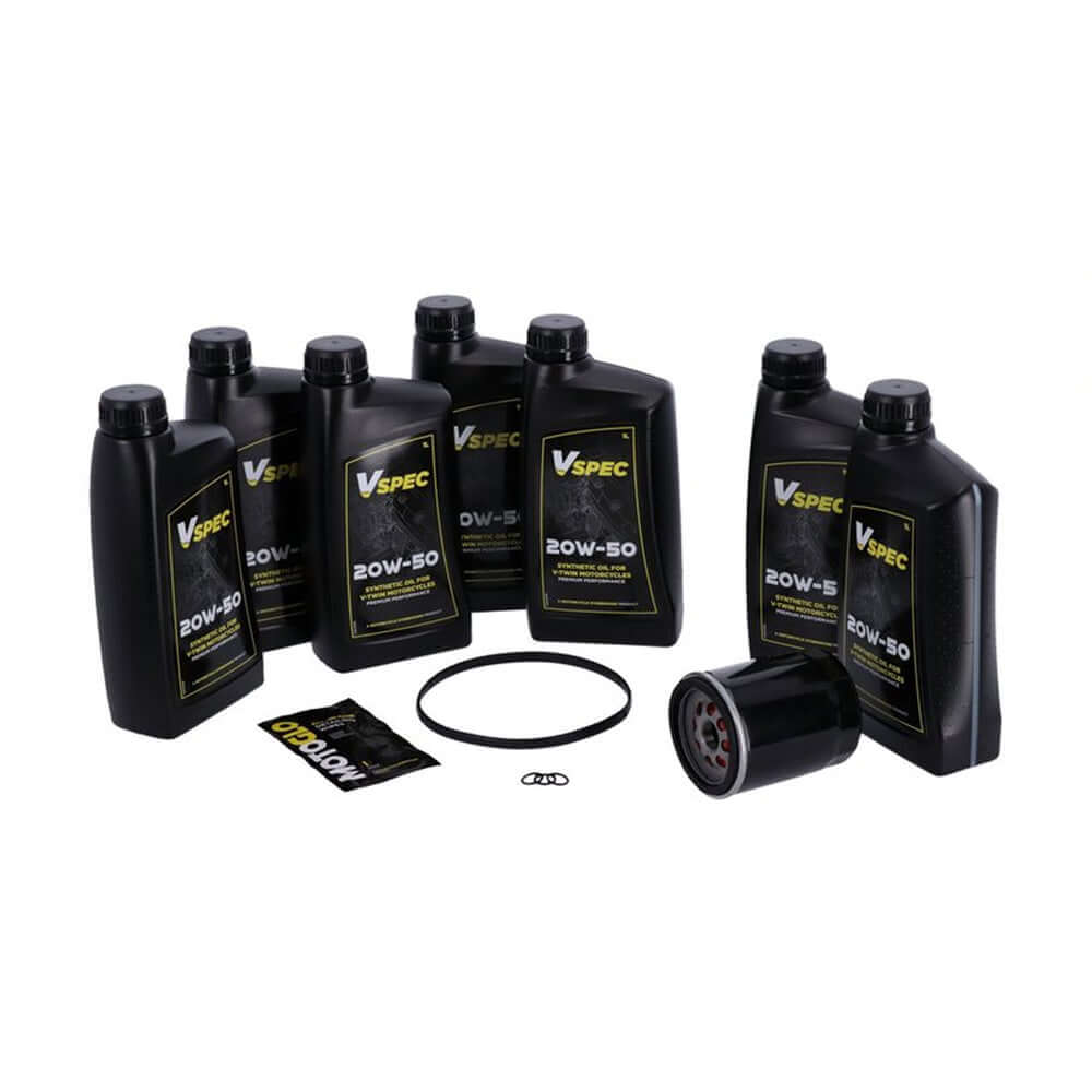 MCS, Harley Davidson 'Big Oil' Service Kit. Full Synthetic. Black Filter. 17-26 FLT & Trikes BC43867