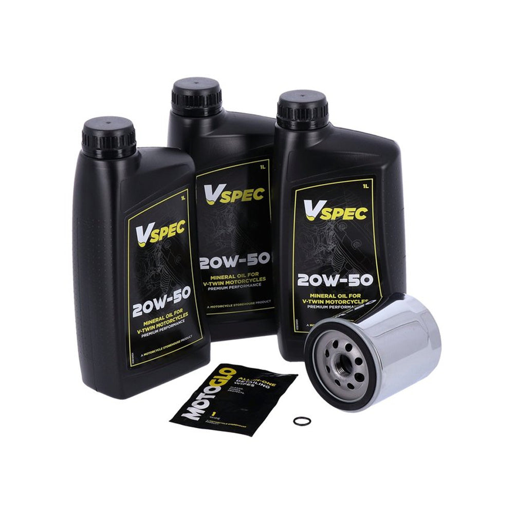 Harley Davidson Engine Oil Service Kit. 20W50 Mineral. 00-17 Softail; 99-17 Dyna BC43869