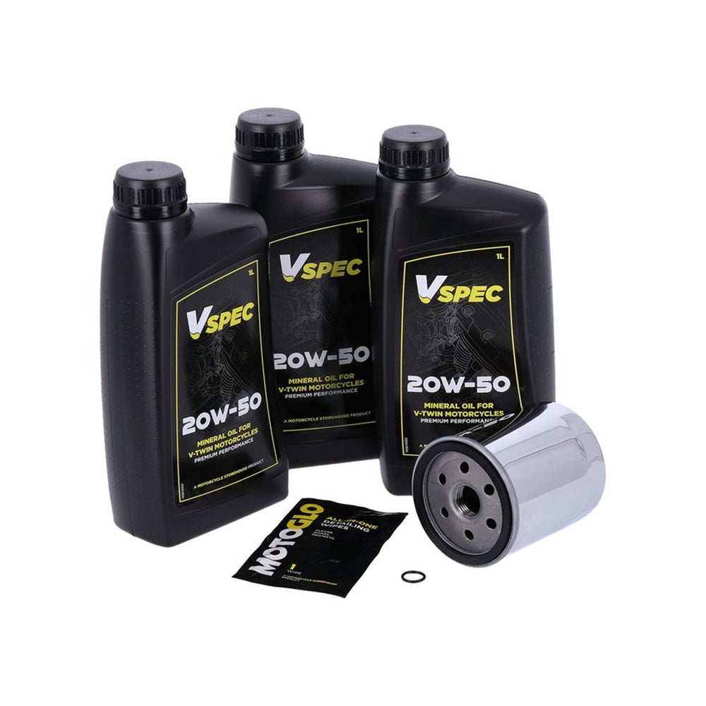 Harley Davidson Engine Oil Service Kit. 20W50 Mineral. Softail; FXR; XL BC43870