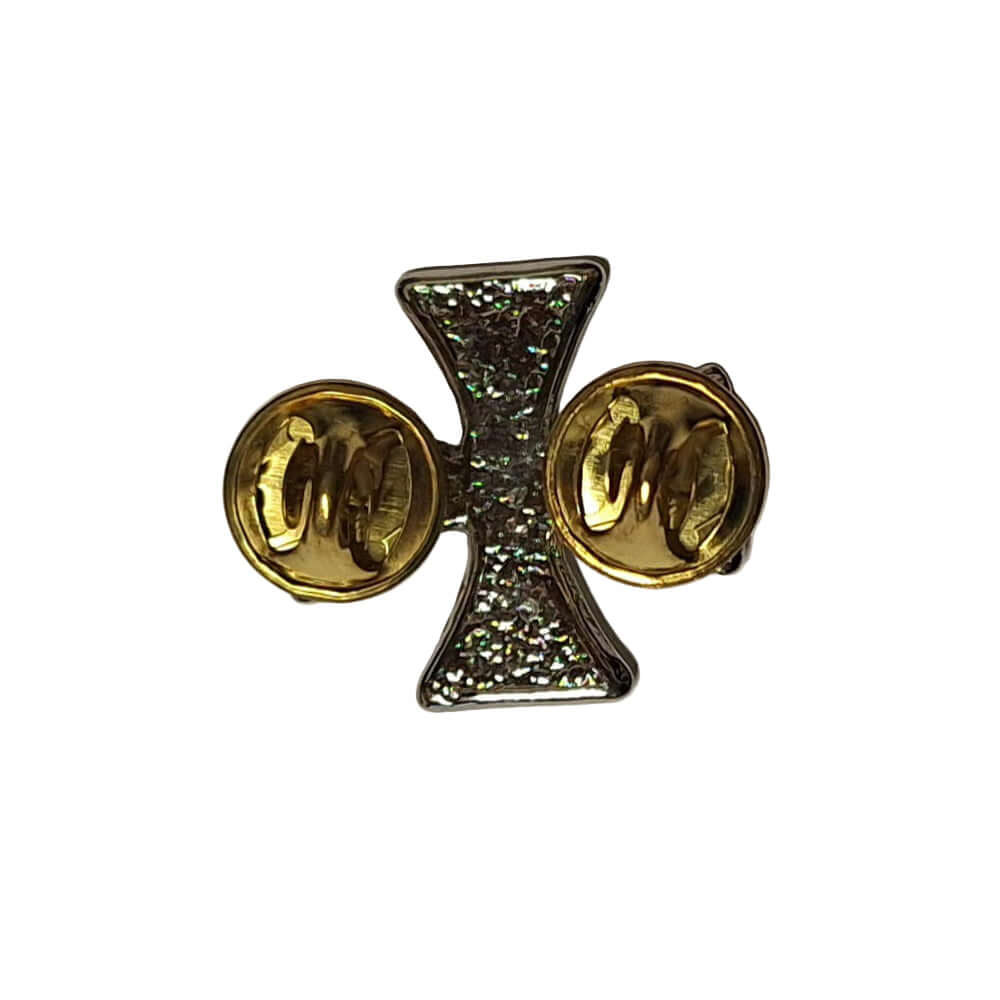 1 Biker Maltese Cross Motorcycle Pin Badge Silver BC43892