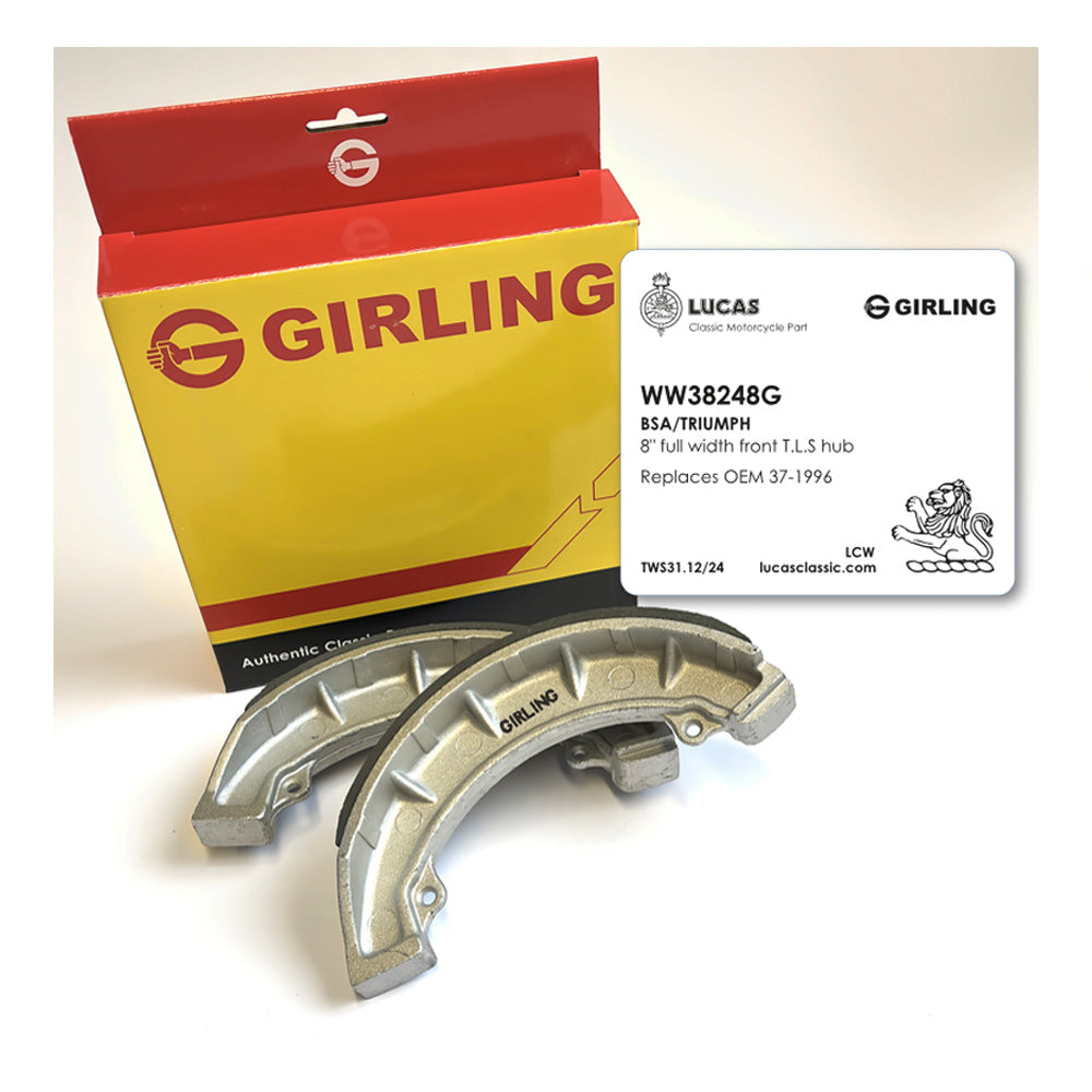 Girling Front Brake Shoes Triumph & BSA (1968-1970) BC43928