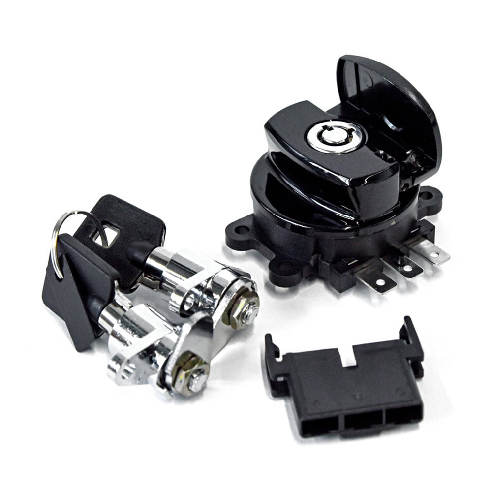 Harley Davidson Ignition Switch & Saddlebag Lock Kit. Black. 98-13 FLHR Road King BC44508