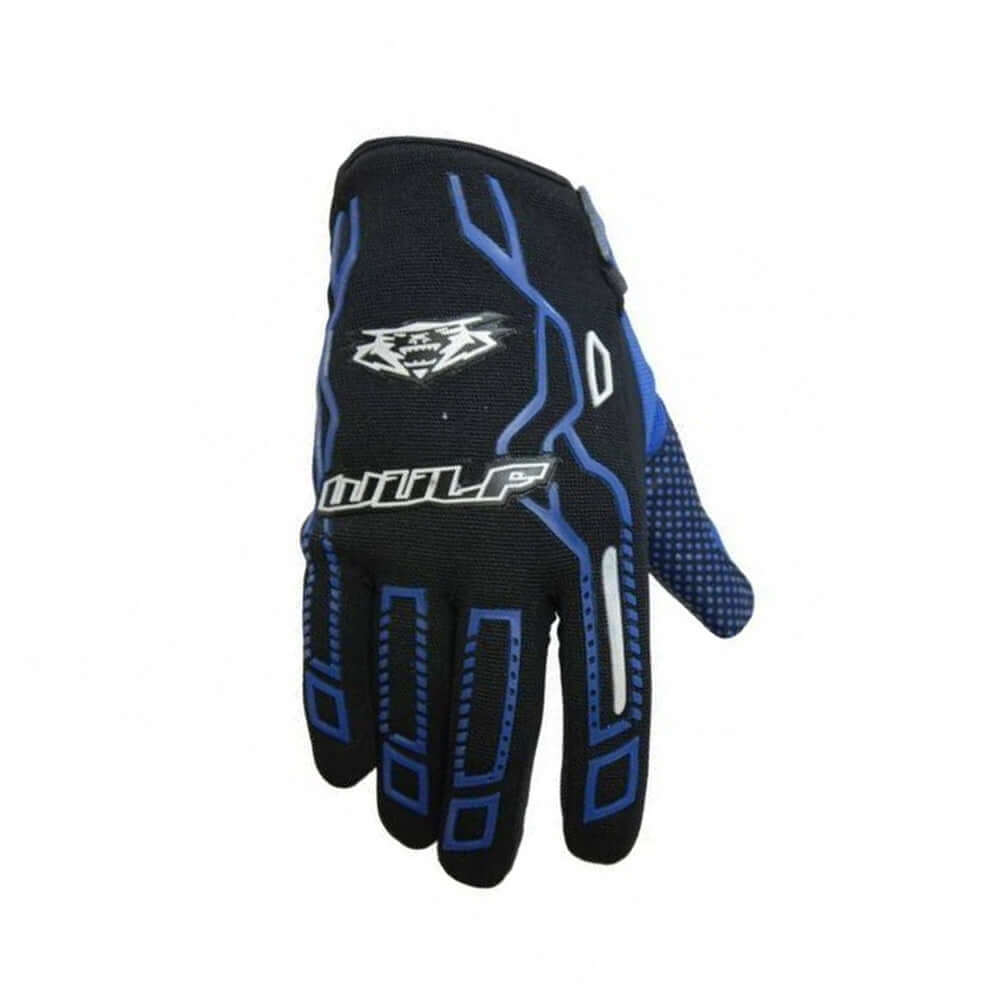 Kids Wulfsport MX Motocross Force 10 Gloves - Black / Blue