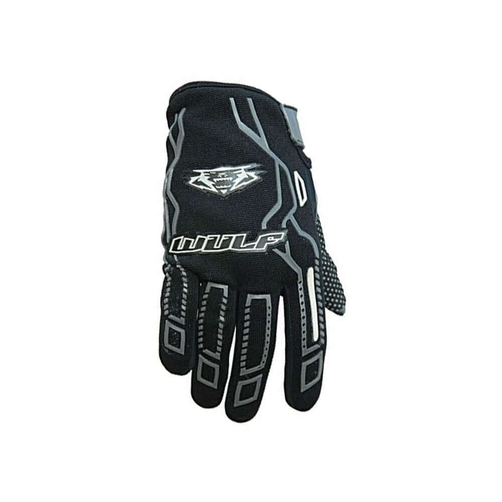 Kids Wulfsport MX Motocross Force 10 Gloves - Black / Grey