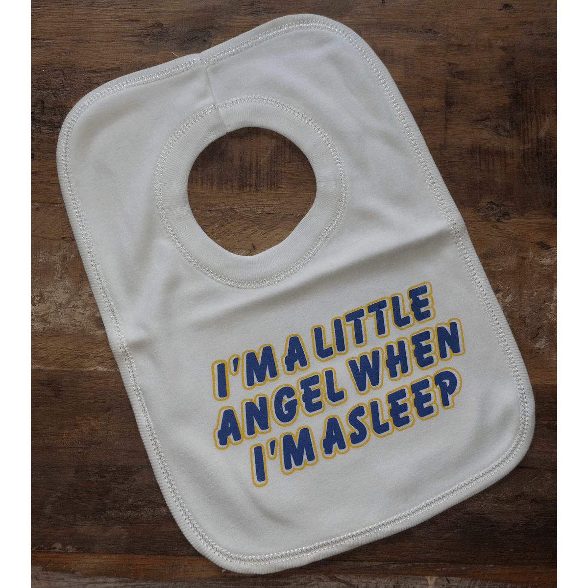 Baby Biker - I'm A Little Angel When I'm Asleep Pull Over Bib