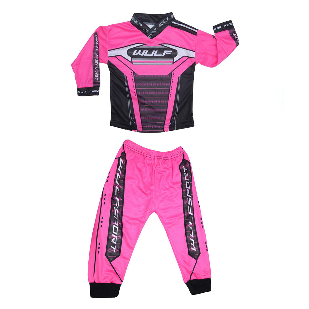 Wulfsport MX Motocross Toddler Corsair Shirt Jersey & Trouser Pant Pink Set