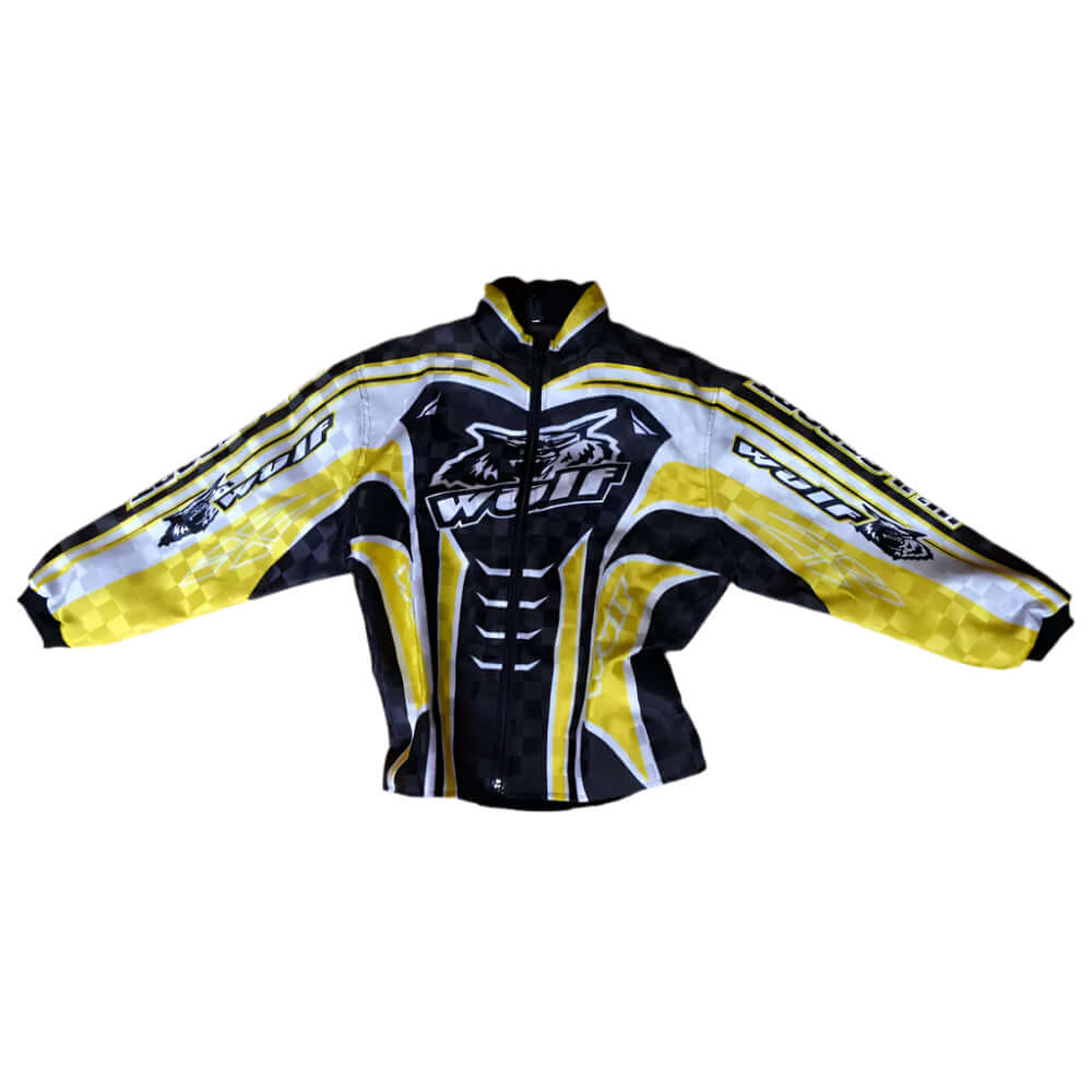 Kids Wulfsport Quad Karting Childrens Wulf MX Predator Ride Jacket Yellow 2-3yrs
