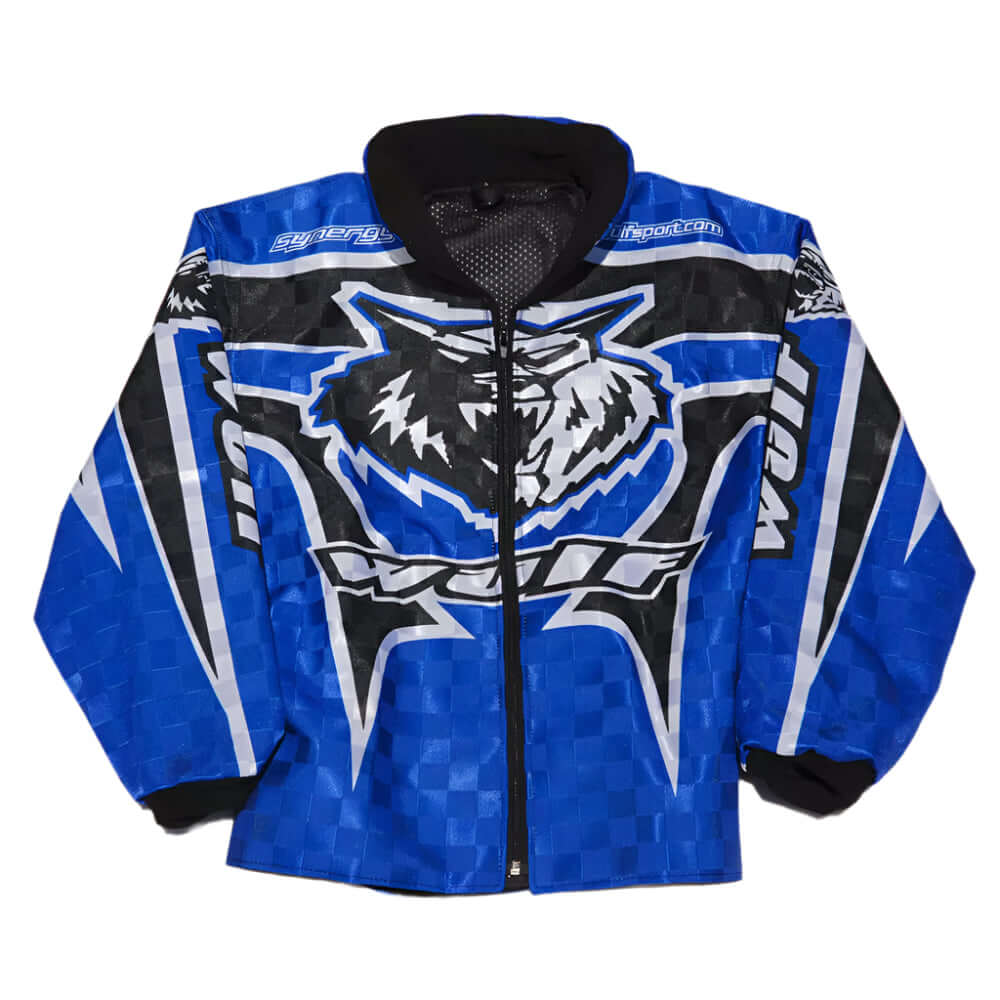 Kids Wulfsport Quad Karting Childrens Wulf MX Synergy Jacket Blue 32" 8-10 Years