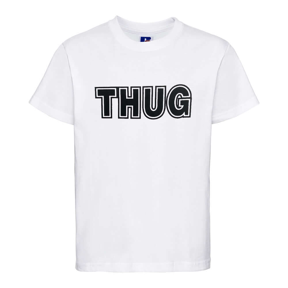Baby Biker - Thug - Kids Baby Toddler White T-Shirt