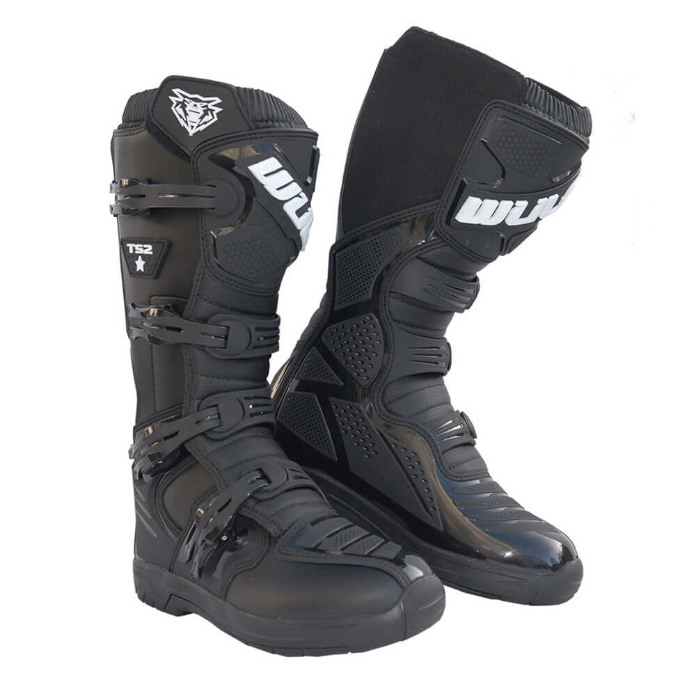 Adult Wulfsport MX Motorcycle Motocross Quad Wulf Trackstar 2 Black Boot