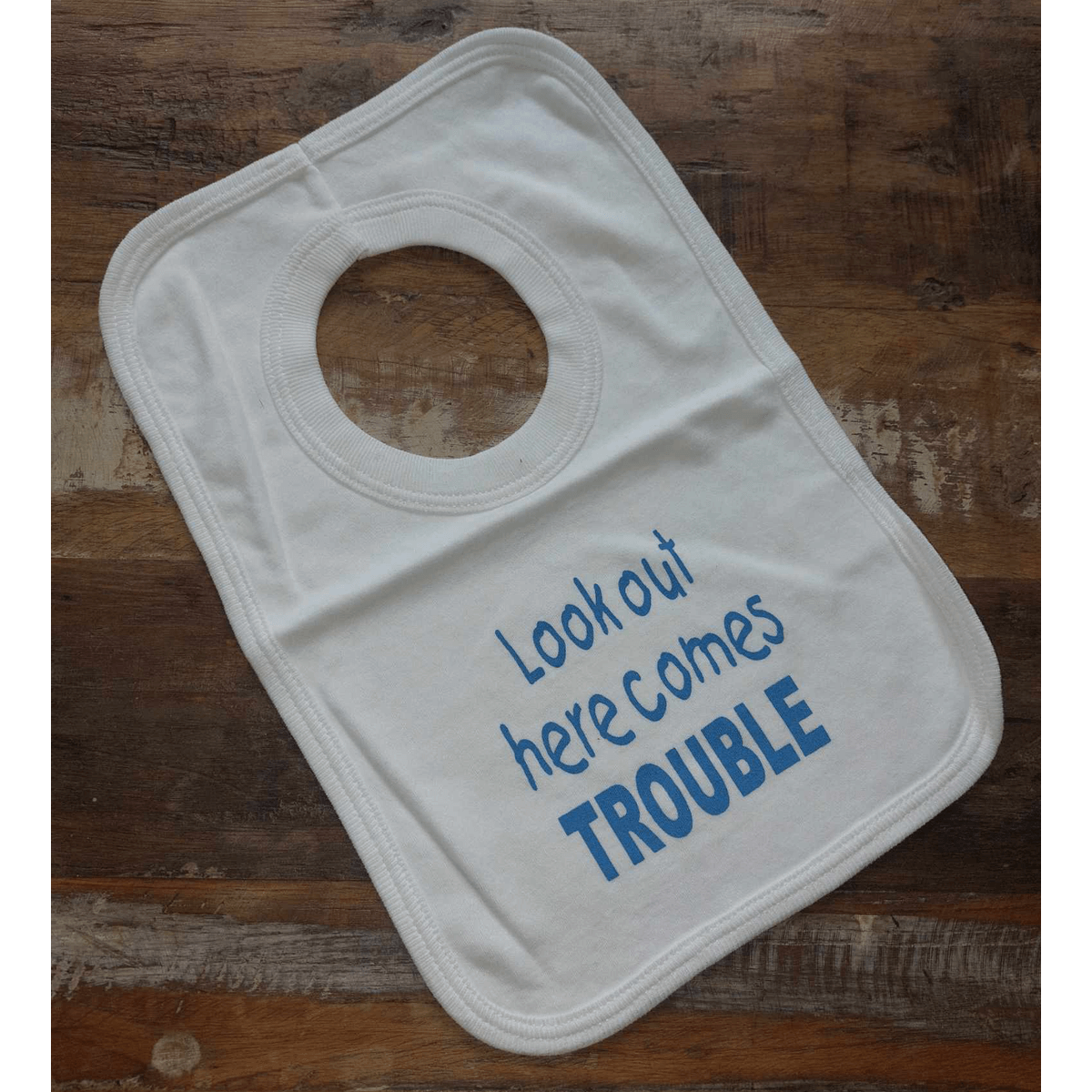 Baby Biker - Look Out Here Comes Trouble - Pull Over Bib