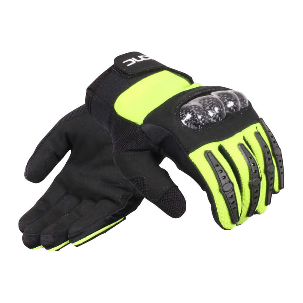 Duchinni Kids Youth Motorcycle MX Jago Textile & Synthetic Leather Gloves Black / Yellow