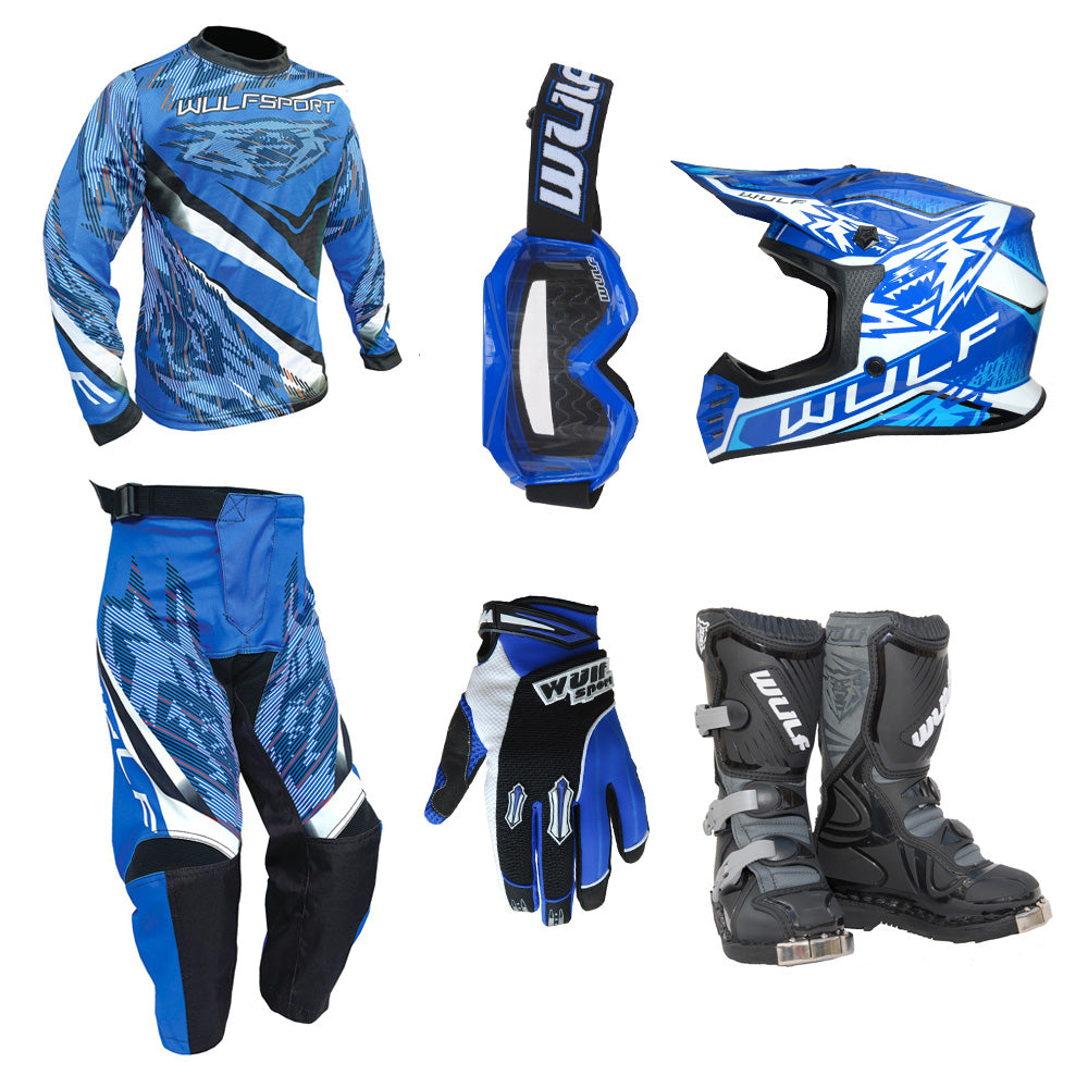 Kids MX Wulfsport 2026 WARHAMMER Motocross Blue Mega Set #12