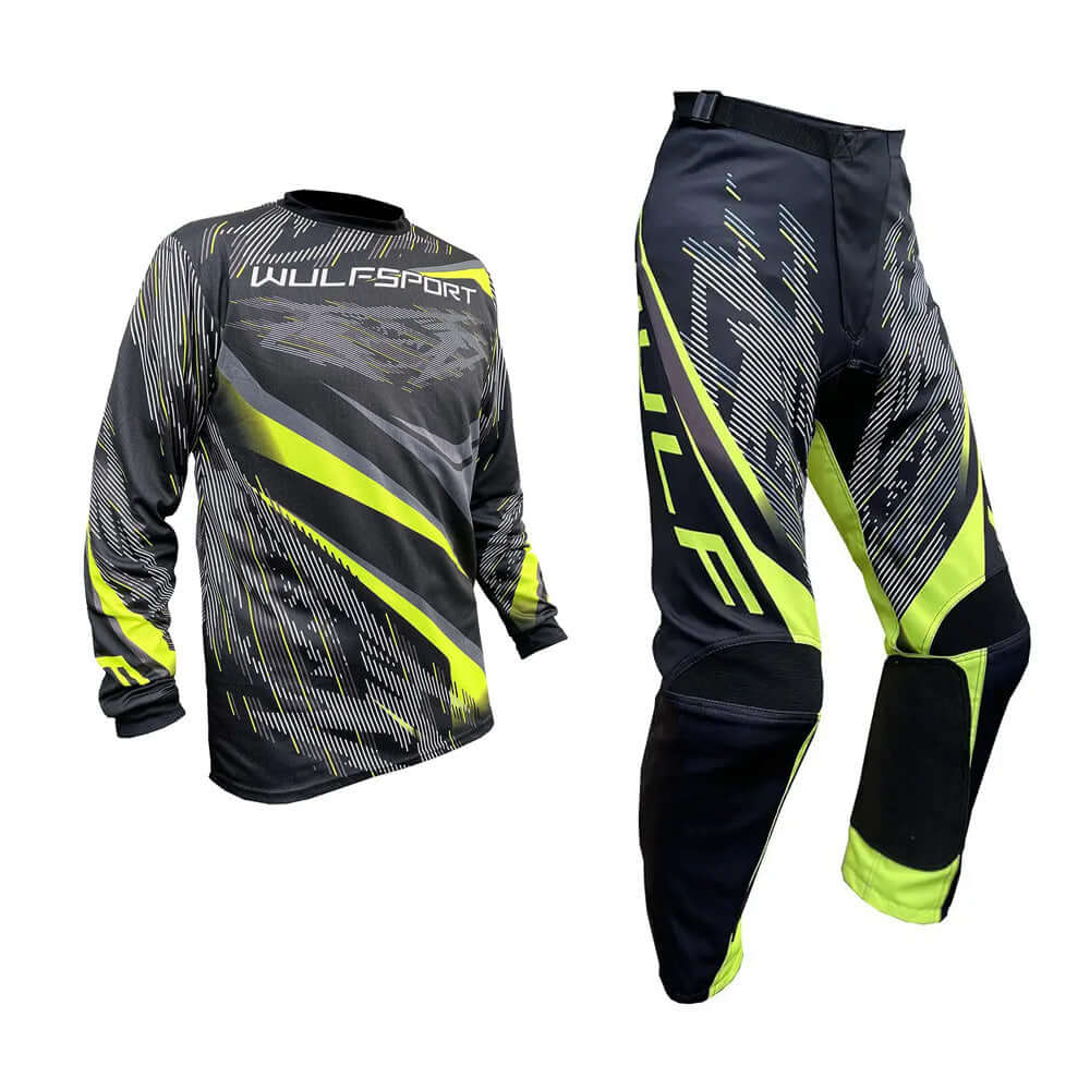 Adult MX Wulfsport 2026 WARHAMMER Motocross Shirt Pant Trouser Yellow Set #1