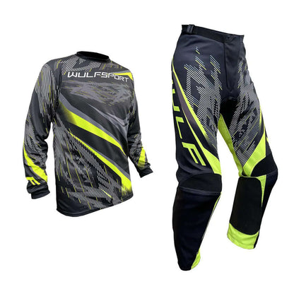 Adult MX Wulfsport 2026 WARHAMMER Motocross Shirt Pant Trouser Yellow Set #1