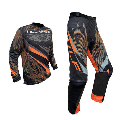 Adult MX Wulfsport 2026 WARHAMMER Motocross Shirt Pant Trouser Orange Set #1