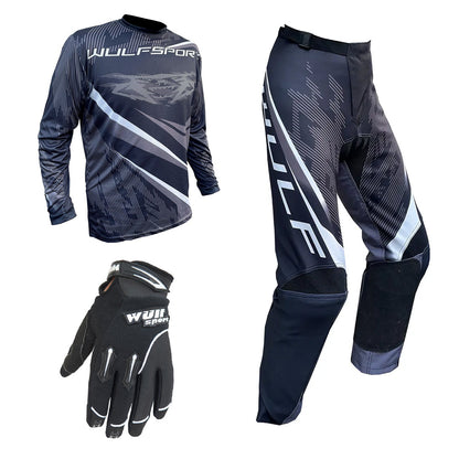 Adult MX Wulfsport 2026 WARHAMMER Motocross Shirt Pant Glove Black Set #2