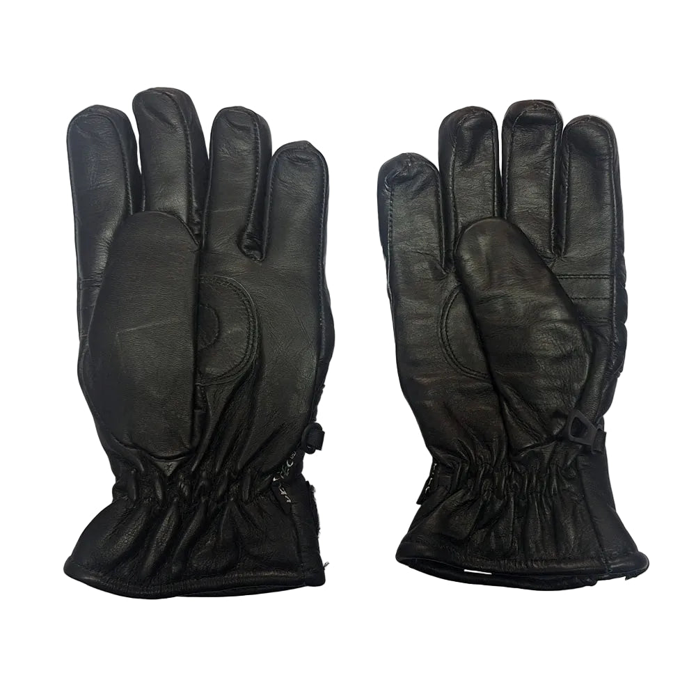 Kids Black Leather 401 Motorcycle Gloves