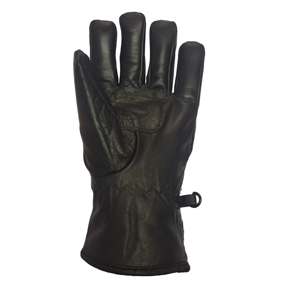 Kids Black Leather 401 Motorcycle Gloves