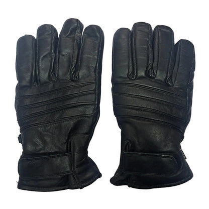 Kids Black Leather 401 Motorcycle Gloves