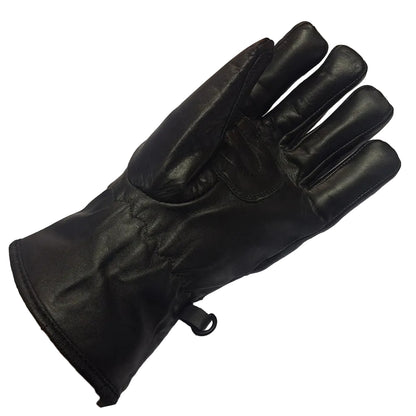 Kids Black Leather 401 Motorcycle Gloves