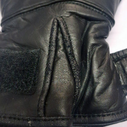 Kids Black Leather 401 Motorcycle Gloves