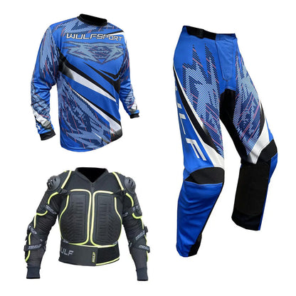Adult MX Wulfsport 2026 WARHAMMER Motocross Shirt Pant Defender Jacket Blue Set #4