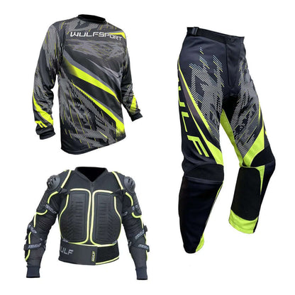 Adult MX Wulfsport 2026 WARHAMMER Motocross Shirt Pant Defender Jacket Yellow Set #4