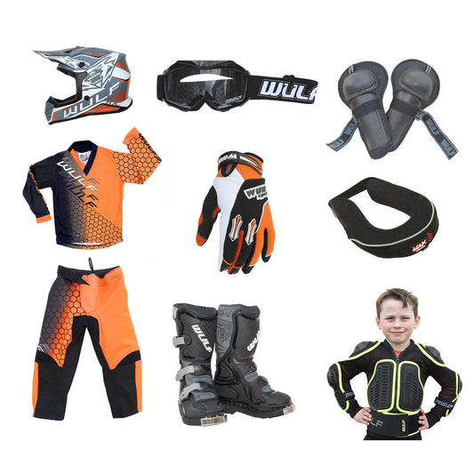 Kids MX Wulfsport 2025 CONNECT Motocross Ultra Complete Set Orange #7