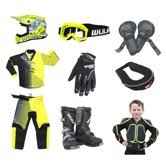 Kids MX Wulfsport 2025 CONNECT Motocross Ultra Complete Set Yellow #7