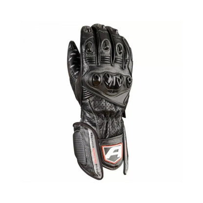 Akito Sports Rider Summer Leather Motorcycle Breathable Gloves Black